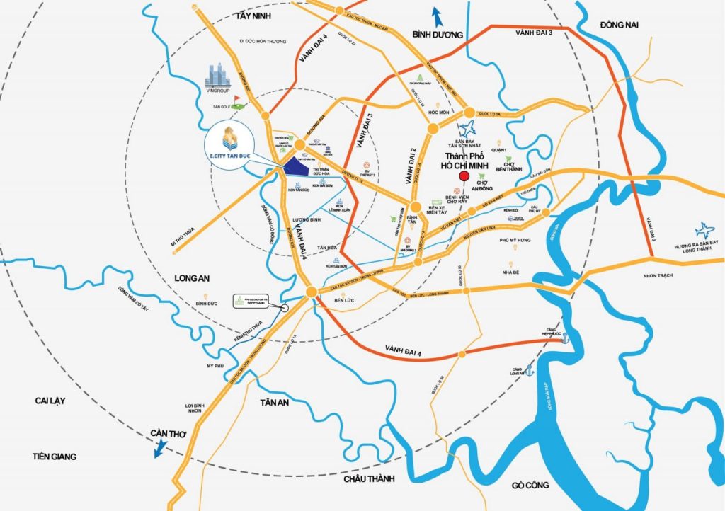 vị trí e.city tân đức